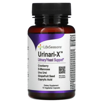 LifeSeasons, Urinari-X Urinary/Yeast Support, 15 Vegetarian Capsules