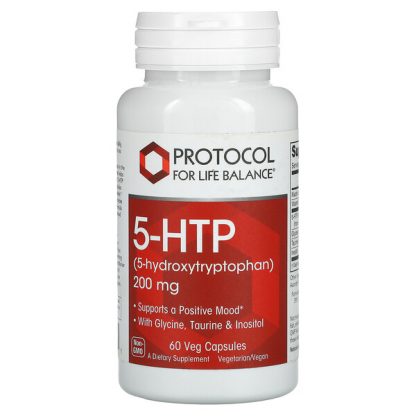 Protocol for Life Balance, 5-HTP, 200 mg, 60 Veg Capsules