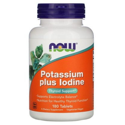 NOW Foods, Potassium Plus Iodine, 180 Tablets