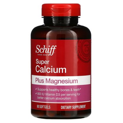 Schiff, Super Calcium Plus Magnesium, 90 Softgels