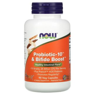 NOW Foods, Probiotic-10 & Bifido Boost, 25 Billion, 90 Veg Capsules