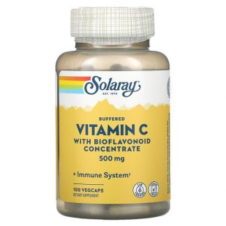 Solaray, Buffered Vitamin C with Bioflavonoid Concentrate, 500 mg, 100 VegCaps