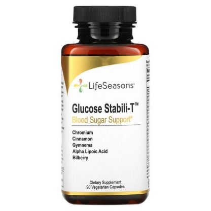 LifeSeasons, Glucose Stabili-T Blood Sugar Support, 90 Vegetarian Capsules