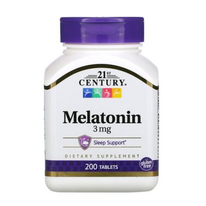 21st Century, Melatonin, 3 mg, 200 Tablets