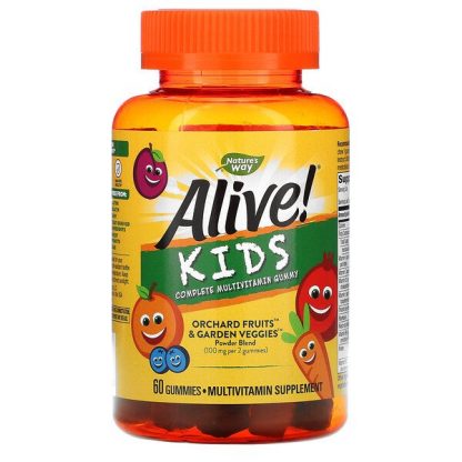 Nature's Way, Alive! Kids, Complete Multivitamin, Cherry, Orange & Grape , 60 Gummies