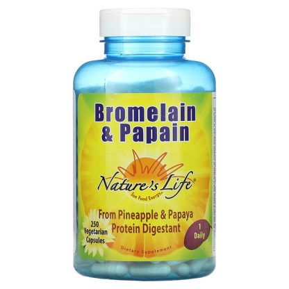 Nature's Life, Bromelain & Papain, 250 Vegetarian Capsules