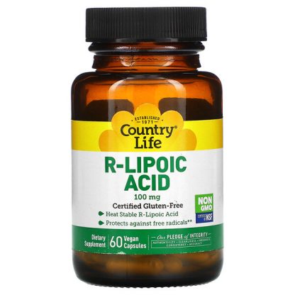 Country Life, R-Lipoic Acid, 100 mg, 60 Vegan Capsules