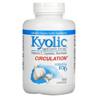 Kyolic, Aged Garlic Extract, Circulation, Formula 106, 300 Capsules