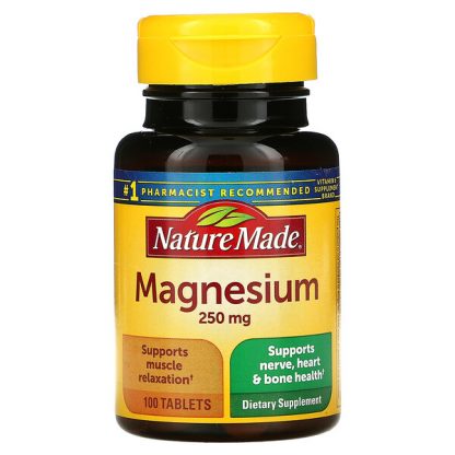 Nature Made, Magnesium, 250 mg, 100 Tablets