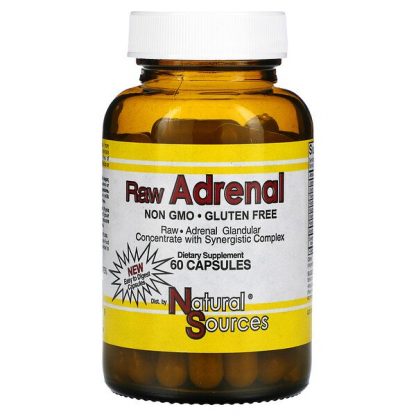 Natural Sources, Raw Adrenal, 60 Capsules