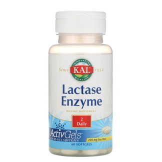 KAL, Lactase Enzyme, 125 mg, 60 Softgels