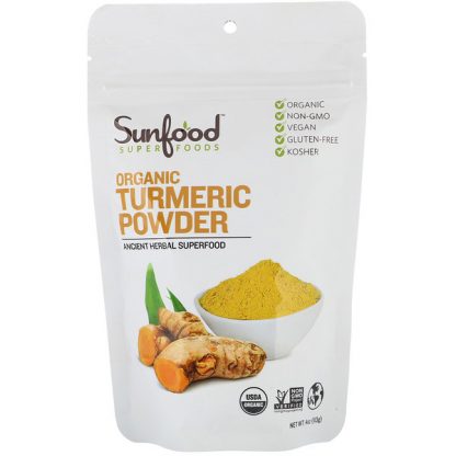 Sunfood, Organic Turmeric Powder, 4 oz (113 g)