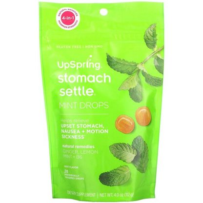 UpSpring, Stomach Settle Drops, Mint, 28 Individually Wrapped Drops, 4.0 oz ( 112 g)