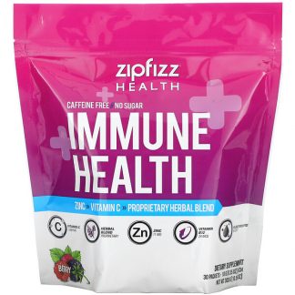 Zipfizz, Immune Health, Caffeine Free, Berry, 30 Packets, 0.35 oz (10 g) Each