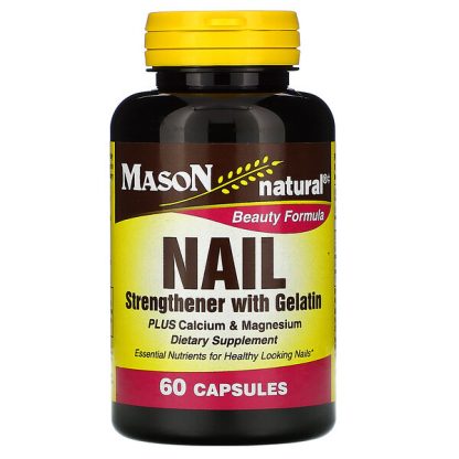 Mason Natural, Nail Strengthener with Gelatin, 60 Capsules