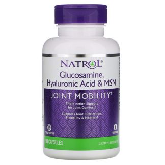 Natrol, Glucosamine, Hyaluronic Acid & MSM , 90 Capsules