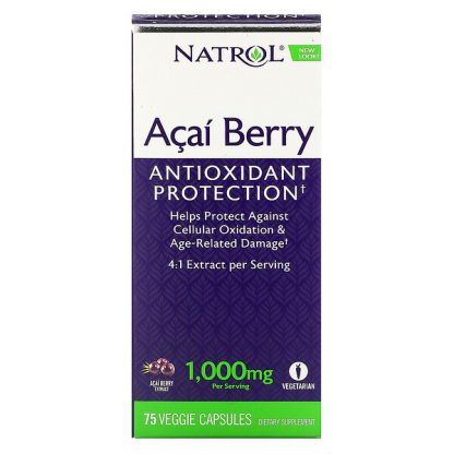 Natrol, Acai Berry, 500 mg, 75 Veggie Caps