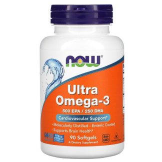 NOW Foods, Ultra Omega-3, 500 EPA / 250 DHA, 90 Enteric Coated Softgels