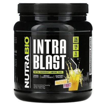 NutraBio Labs, Intra Blast, Intra Workout Muscle Fuel, Passion Fruit, 1.6 lb (718 g)