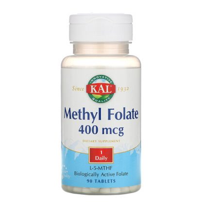 KAL, Methyl Folate, 400 mcg, 90 Tablets