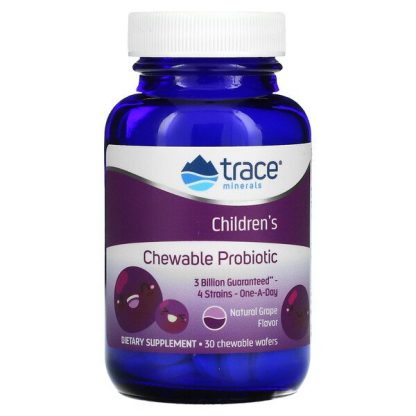 Trace Minerals ®, Children's Chewable Probiotic, Concord Grape, 30 Chewables