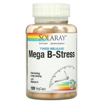 Solaray, Mega B-Stress, Timed-Release, 120 VegCaps