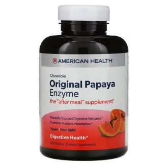 American Health, Original Papaya Enzyme, 600 Chewable Tablets