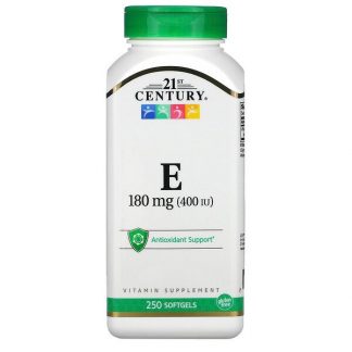 21st Century, Vitamin E, 180 mg (400 IU), 250 Softgels