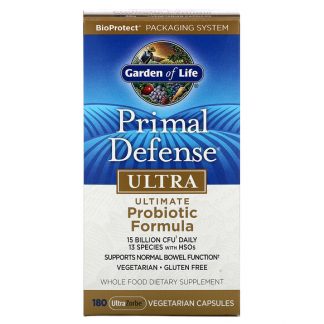 Garden of Life, Primal Defense, Ultra, Ultimate Probiotic Formula, 180 UltraZorbe Vegetarian Capsules