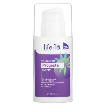 Life-flo, Progesta-Care, Progesterone Body Cream with Calming Lavender, 4 fl oz (118 g)