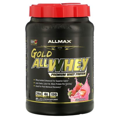 ALLMAX Nutrition, AllWhey Gold, 100% Premium Whey Protein, Strawberry, 2 lbs (907 g)