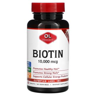 Olympian Labs, Biotin, 10,000 mcg, 60 Tablets