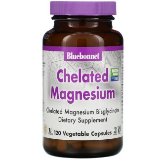 Bluebonnet Nutrition, Chelated Magnesium, 120 Vegetable Capsules