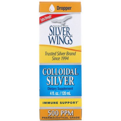 Natural Path Silver Wings, Colloidal Silver, Extra Strength, 500 PPM, 4 fl oz (120 ml)