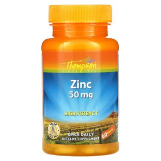 Thompson, Zinc, 50 mg, 60 Tablets