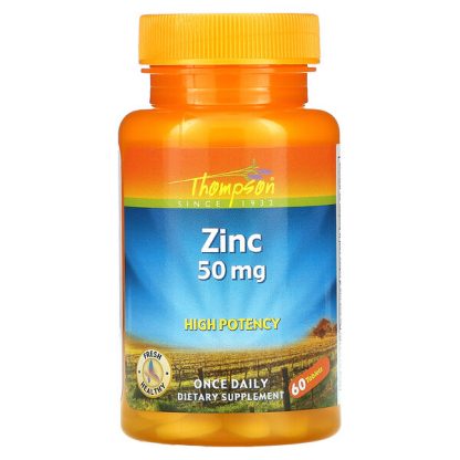 Thompson, Zinc, 50 mg, 60 Tablets