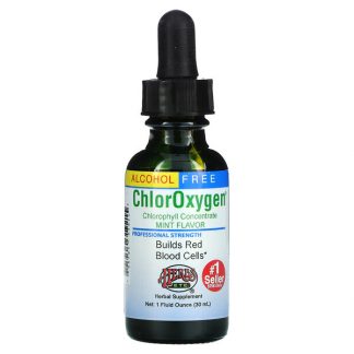 Herbs Etc., ChlorOxygen, Chlorophyll Concentrate, Alcohol Free, Mint, 1 fl oz (30 ml)