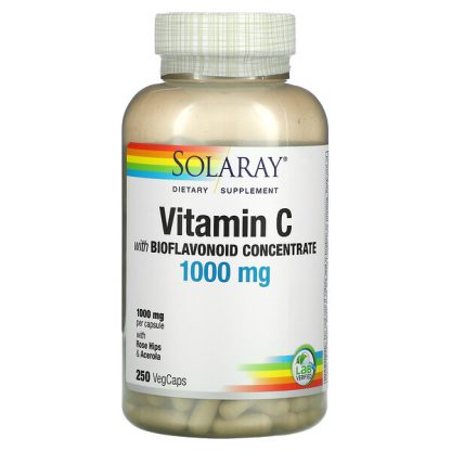 Solaray, Vitamin C with Bioflavonoid Concentrate, 1,000 mg, 250 VegCaps