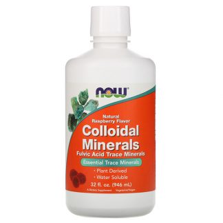 NOW Foods, Colloidal Minerals, Natural Raspberry Flavor, 32 fl oz (946 ml)