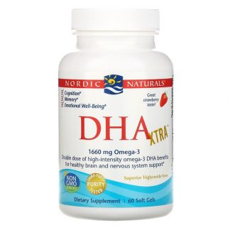 Nordic Naturals, DHA Xtra, Strawberry, 830 mg, 60 Soft Gels