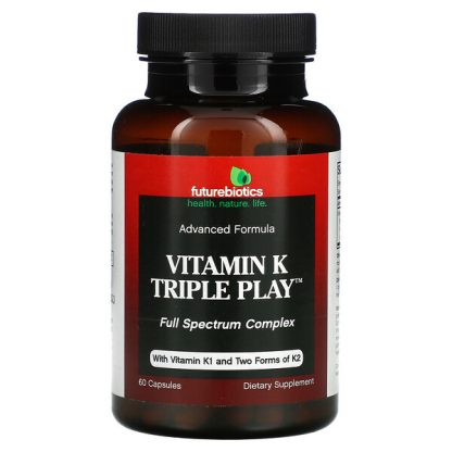 FutureBiotics, Vitamin K Triple Play, 60 Capsules