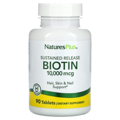 NaturesPlus, Biotin, Sustained Release, 10,000 mcg, 90 Tablets