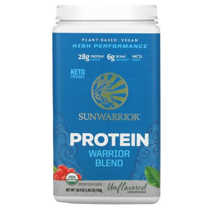 Sunwarrior, Warrior Blend Protein, Organic Plant-Based, Unflavored, 1.65 lb (750 g)