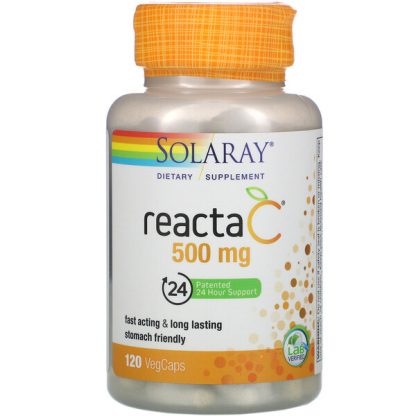 Solaray, Reacta-C, 500 mg, 120 VegCaps