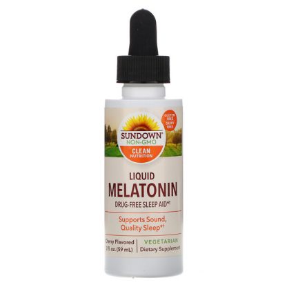 Sundown Naturals, Liquid Melatonin, Cherry Flavored, 2 fl oz (59 ml)