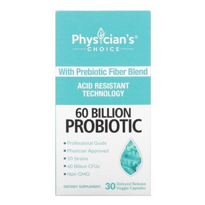 Physician's Choice, 60 Billion Probiotic, 30 Delayed Release Veggie Capsules