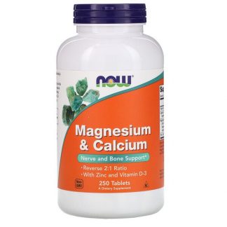 NOW Foods, Magnesium & Calcium, 250 Tablets