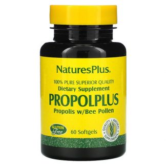 NaturesPlus, Propolplus, Propolis w/Bee Pollen, 60 Softgels