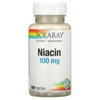 Solaray, Niacin, 100 mg, 100 VegCaps