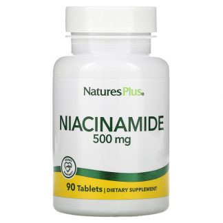 NaturesPlus, Niacinamide, 500 mg, 90 Tablets